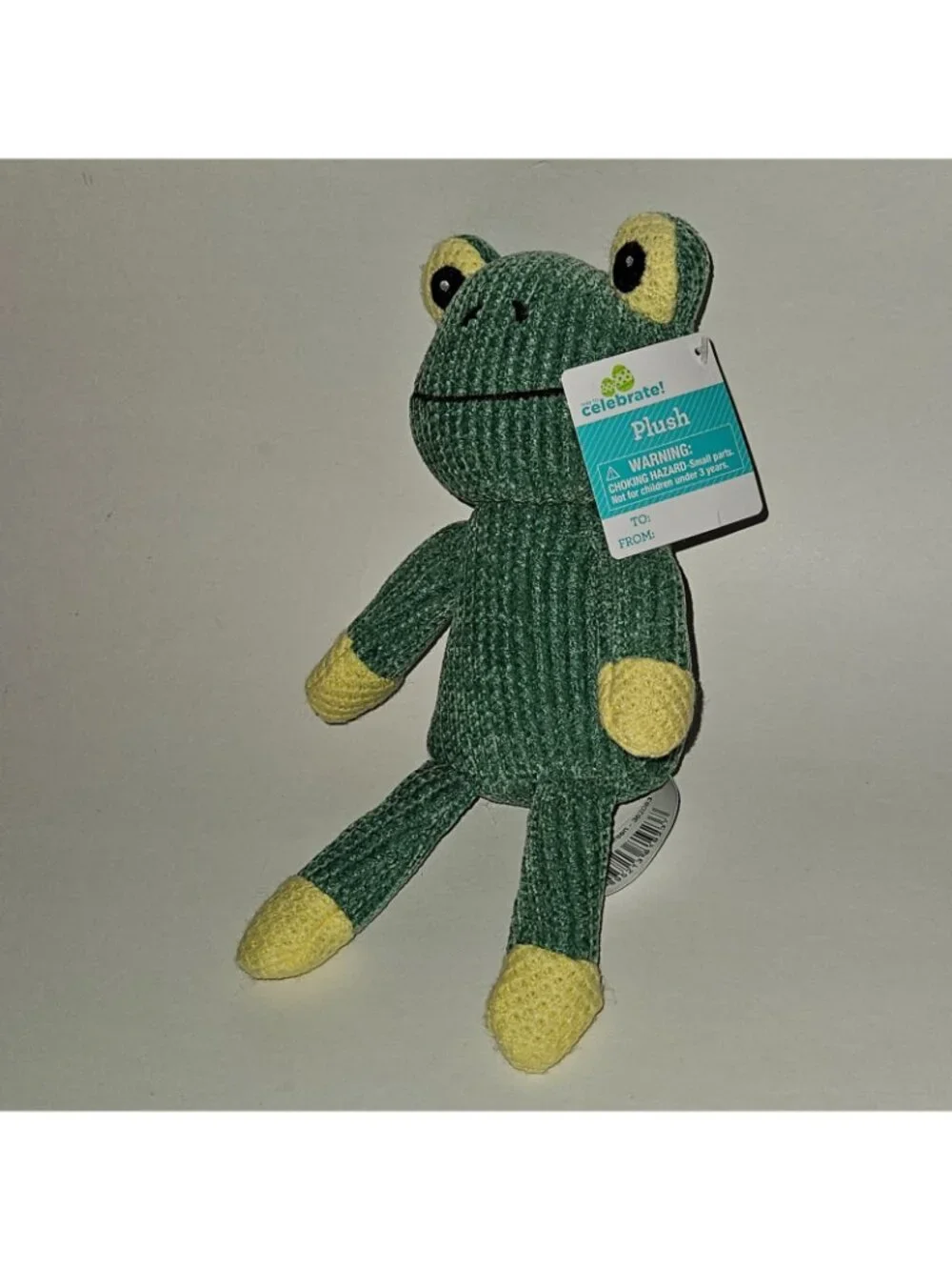 Frog Knit Plush Green Yellow 10